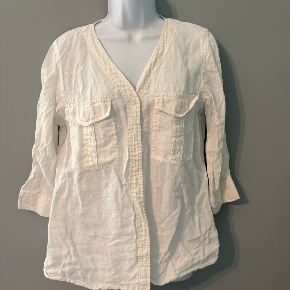 Orvis Women's Off-White Button-Down Shirt